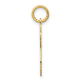 14k Yellow Gold Girl Charm Pendant with Pigtails, Symbol of Family and Love