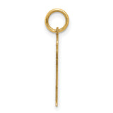 14k Yellow Gold Boy Charm Pendant, Simple Silhouette Family Jewelry for Mothers