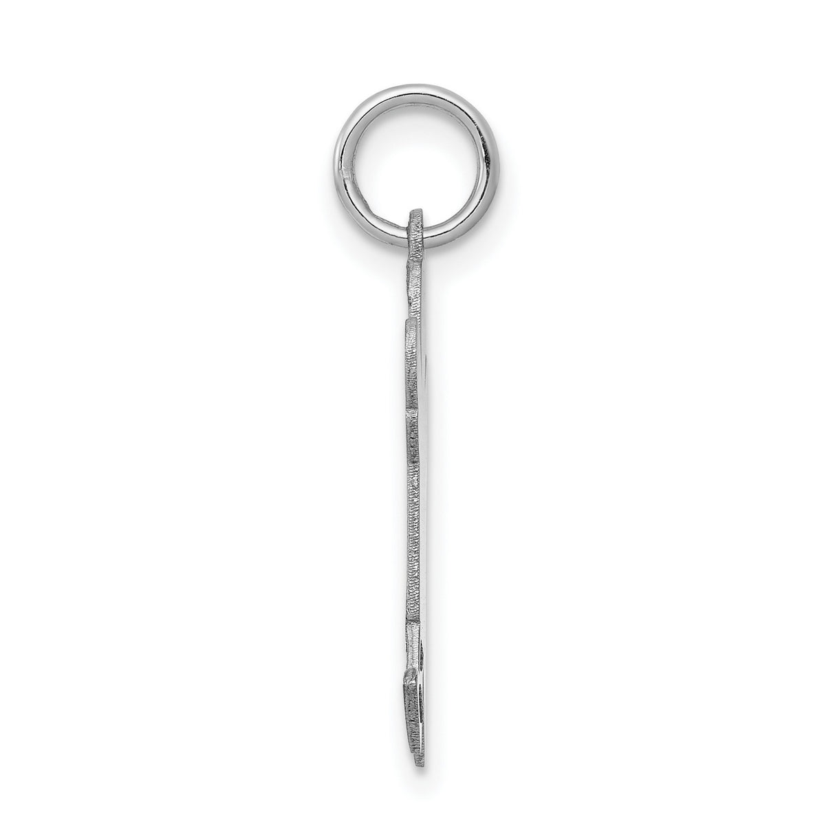 14k White Gold Boy Pendant Charm, Etched Figure Design, Symbol of Motherhood and Family