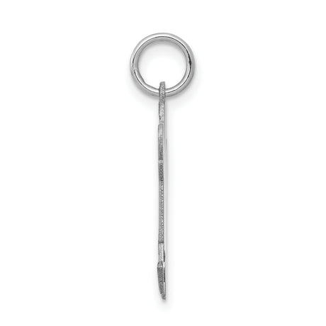 14k White Gold Boy Pendant Charm, Etched Figure Design, Symbol of Motherhood and Family
