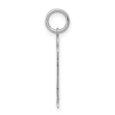 14k White Gold Boy Charm Pendant with Raised Arms, Minimalist Family Jewelry for Women