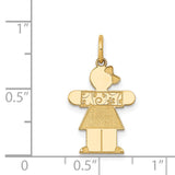 Kid Charm Pendant in Real 14k Yellow Gold