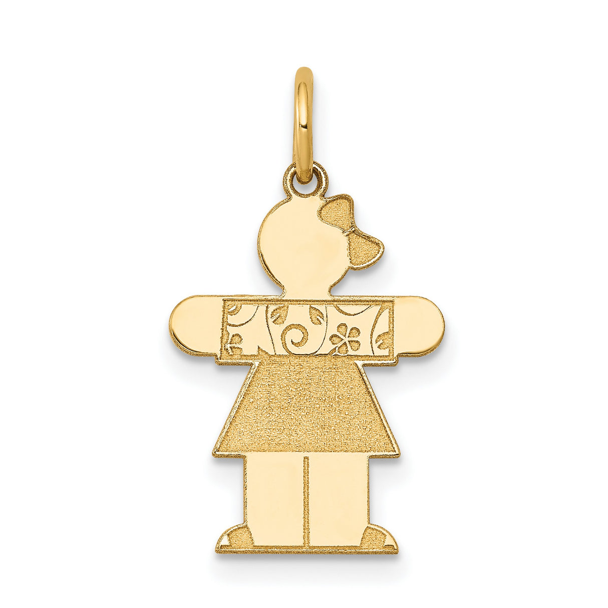 Kid Charm Pendant in Real 14k Yellow Gold