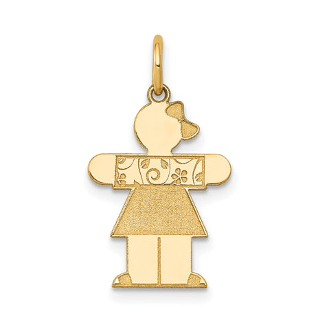 Kid Charm Pendant in Real 14k Yellow Gold