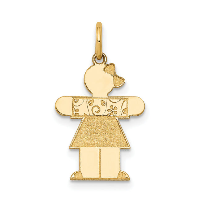 Kid Charm Pendant in Real 14k Yellow Gold