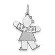 Kid Charm Pendant in Real 14k White Gold