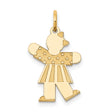 Kid Charm Pendant in Real 14k Yellow Gold