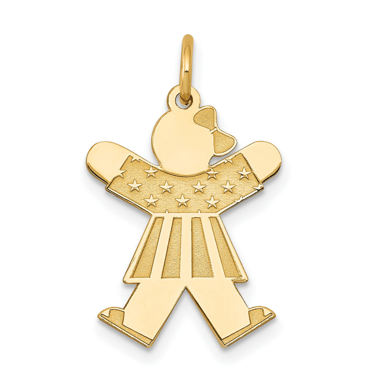 Kid Charm Pendant in Real 14k Yellow Gold