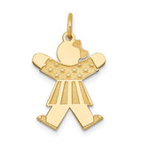 Kid Charm Pendant in Real 14k Yellow Gold