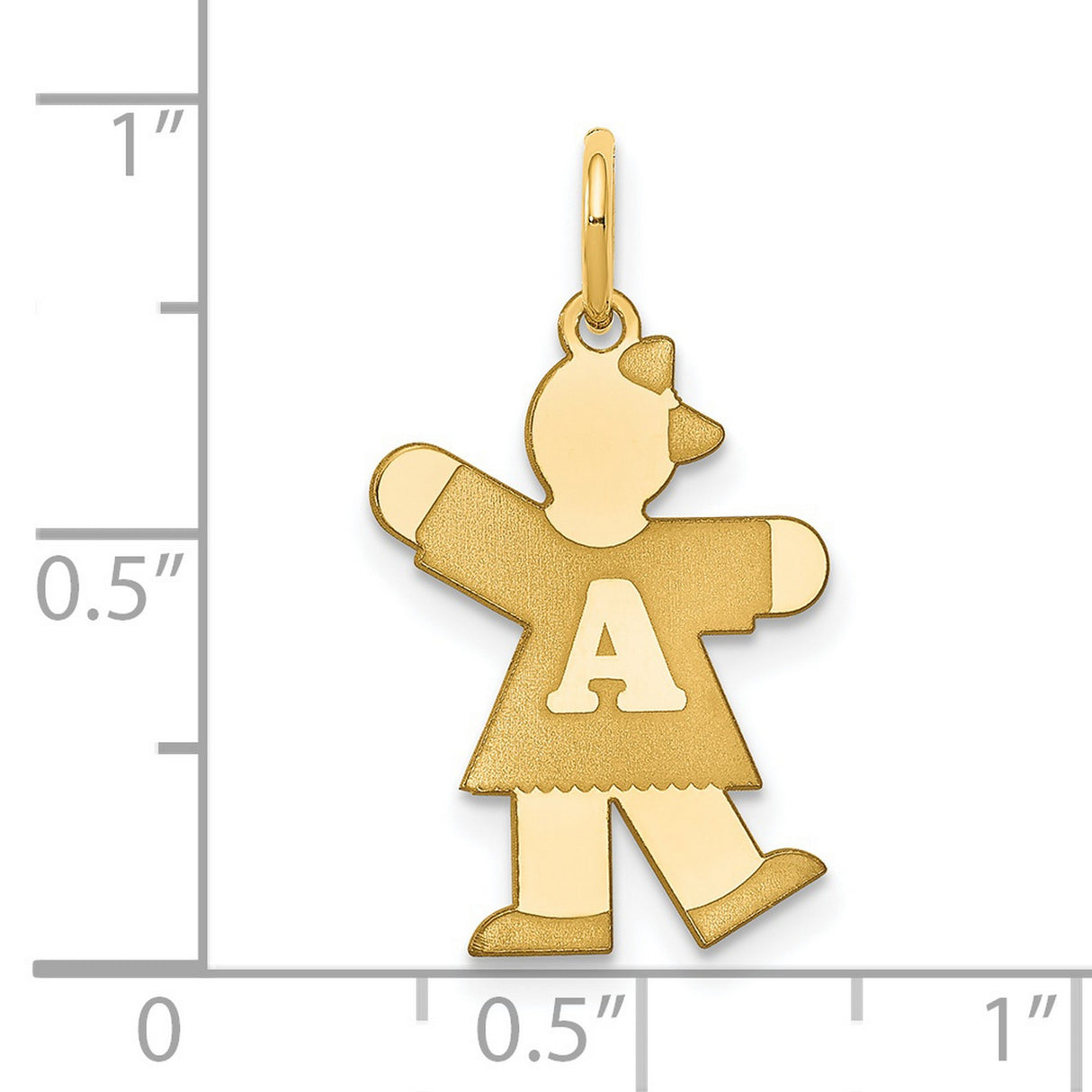 Kid Charm Pendant in Real 14k Yellow Gold