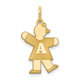Kid Charm Pendant in Real 14k Yellow Gold