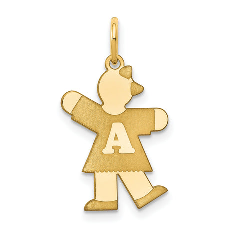 Kid Charm Pendant in Real 14k Yellow Gold
