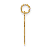 14k Yellow Gold Boy Pendant Charm with Heart Symbol and Cap - Family Theme Jewelry for Moms