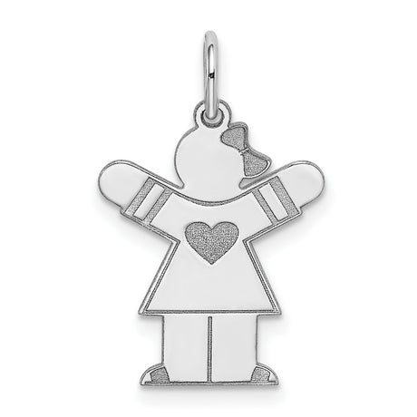 Kid Charm Pendant in Real 14k White Gold