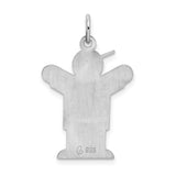 Sterling Silver Boy Pendant with Cap and T-Shirt, Stylized Family Charm Figure for Mom