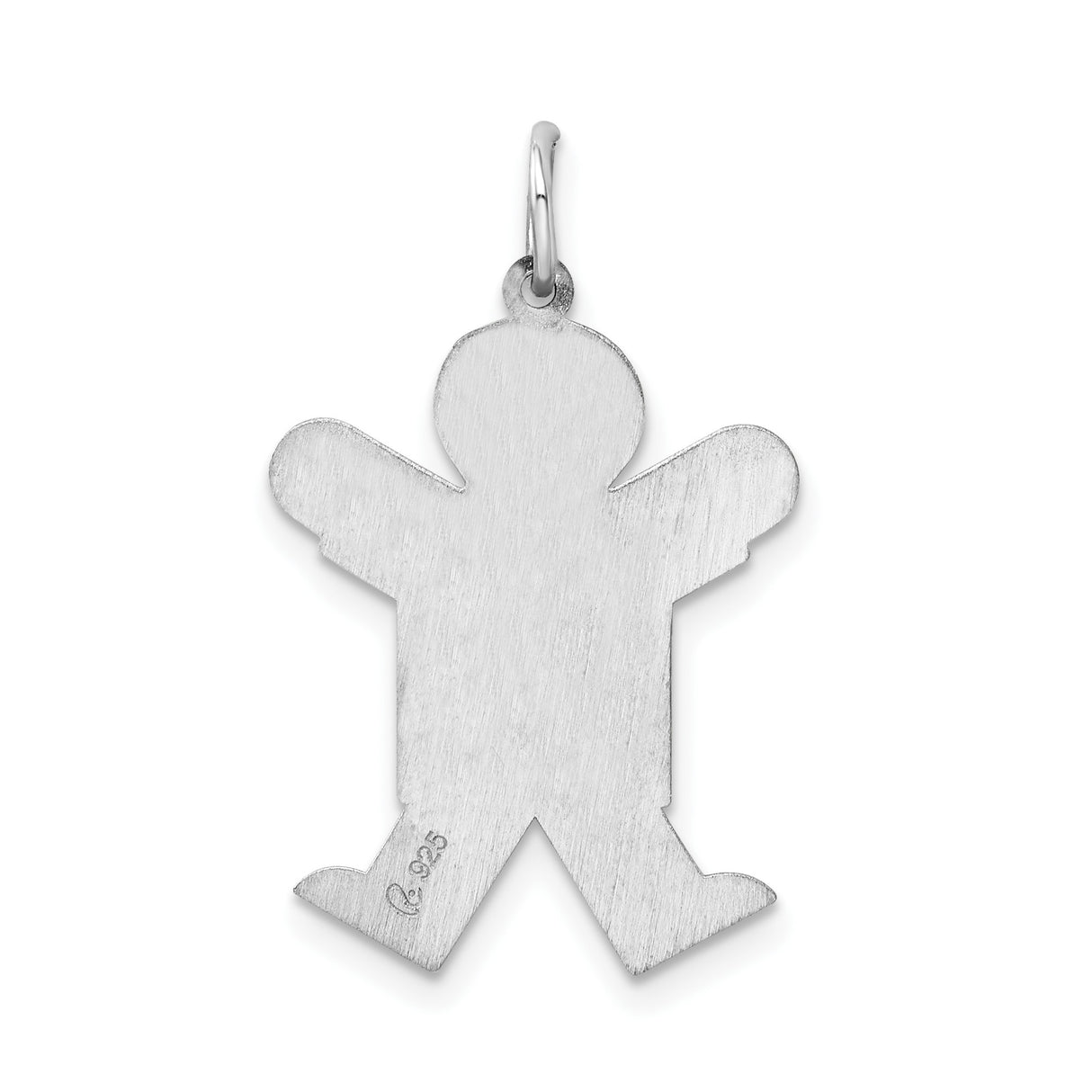 Sterling Silver Boy Pendant with Short Hair, Minimalist Mother Son Charm Jewelry