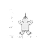 Sterling Silver Boy Pendant with Short Hair, Minimalist Mother Son Charm Jewelry