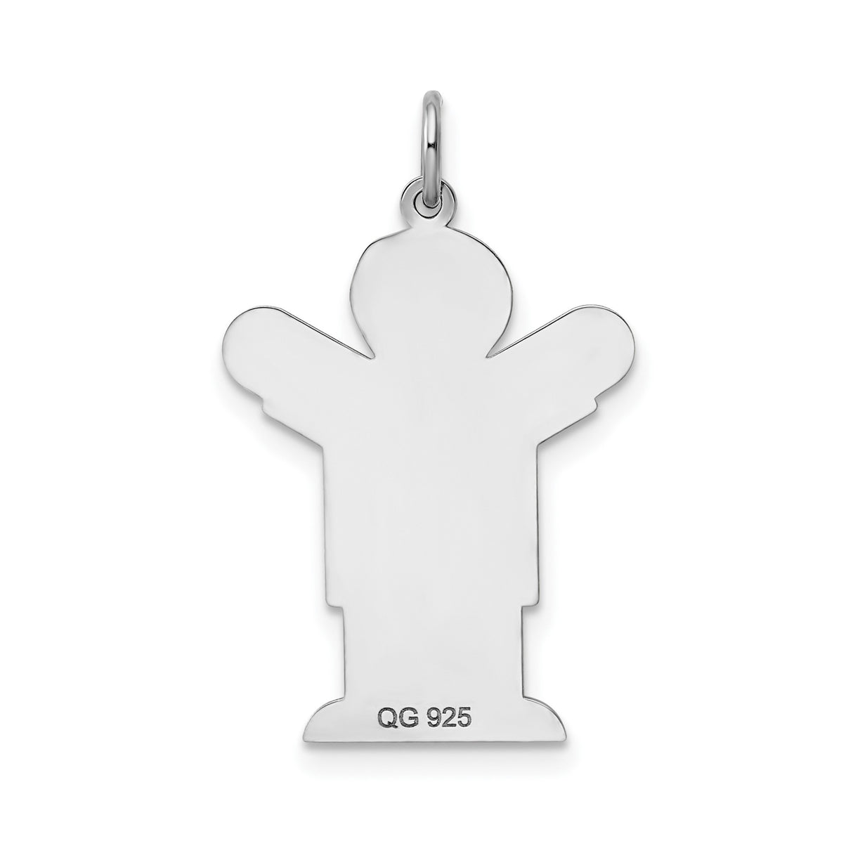 Sterling Silver Boy Pendant Charm with Outstretched Arms, Symbolic Motherhood Keepsake
