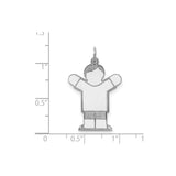 Sterling Silver Boy Pendant Charm with Outstretched Arms, Symbolic Motherhood Keepsake