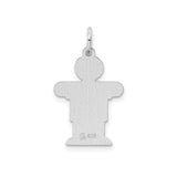 Sterling Silver Boy Pendant with Outstretched Arms, Minimalist Family Charm for Mothers