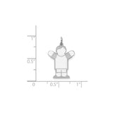 Sterling Silver Boy Pendant with Outstretched Arms, Minimalist Family Charm for Mothers