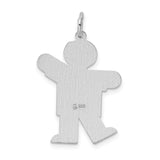 Sterling Silver Boy Pendant Charm, Stylized Family-Inspired Motherhood Jewelry
