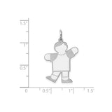 Sterling Silver Boy Pendant Charm, Stylized Family-Inspired Motherhood Jewelry