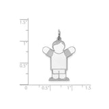 Sterling Silver Pendant, Boy Figure Charm, Minimalist Motherhood Family Jewelry