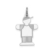 Sterling Silver Boy Charm Pendant with Baseball Cap, Symbolic Family Jewelry for Women or Moms