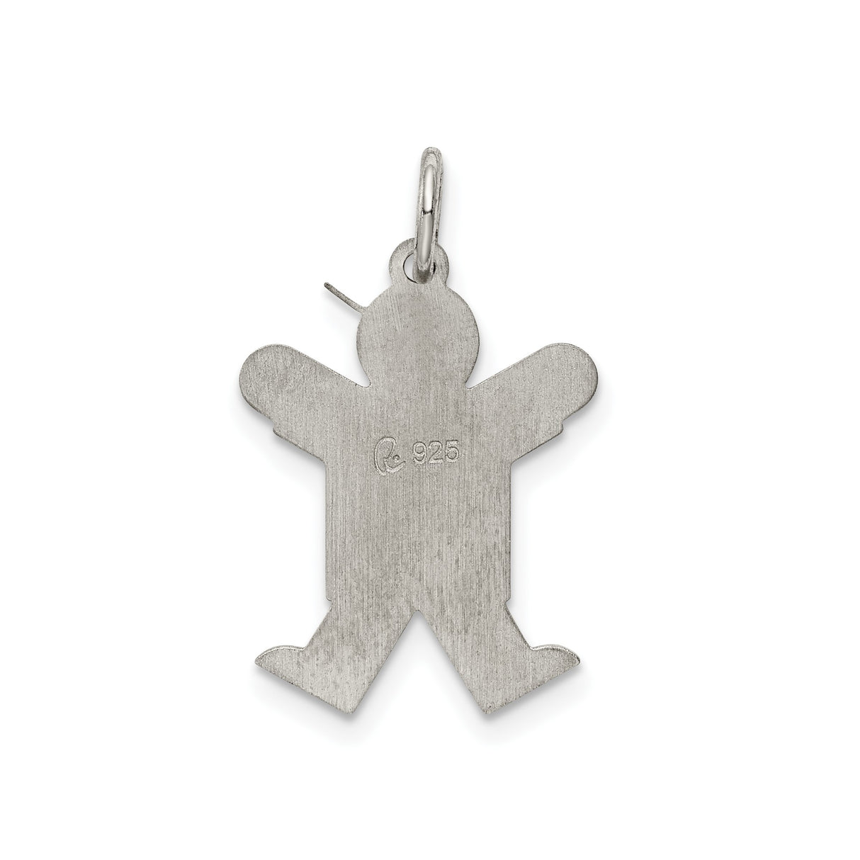 Sterling Silver Boy Charm Pendant with Cap, Stylized Son Figure, Symbolizing Motherhood and Family Love