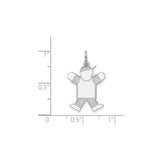 Sterling Silver Boy Charm Pendant with Cap, Stylized Son Figure, Symbolizing Motherhood and Family Love