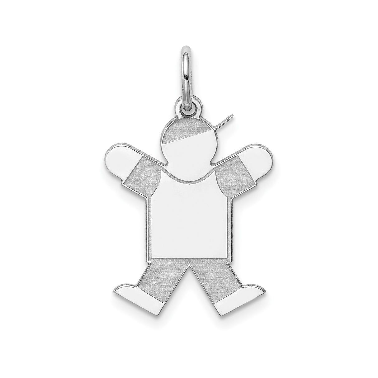 Sterling Silver Boy Charm Pendant with Cap, Stylized Son Figure, Symbolizing Motherhood and Family Love