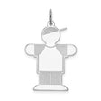Sterling Silver Boy Pendant Charm with Cap and Casual Outfit for Mom Jewelry