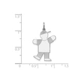 Sterling Silver Boy Pendant with Cap, Casual Outfit Design, Family Jewelry Charm for Moms