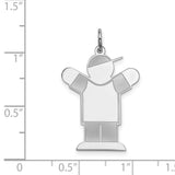 Kid Charm Pendant in Real 925 Sterling Silver