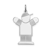 Kid Charm Pendant in Real 925 Sterling Silver