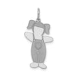 Sterling Silver Girl Charm Pendant with Pigtails in Overalls, Sentimental Family Jewelry