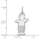 Mommas Boy Cuddle Charm Pendant in Real 925 Sterling Silver