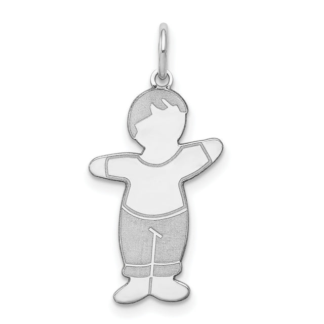 Mommas Boy Cuddle Charm Pendant in Real 925 Sterling Silver