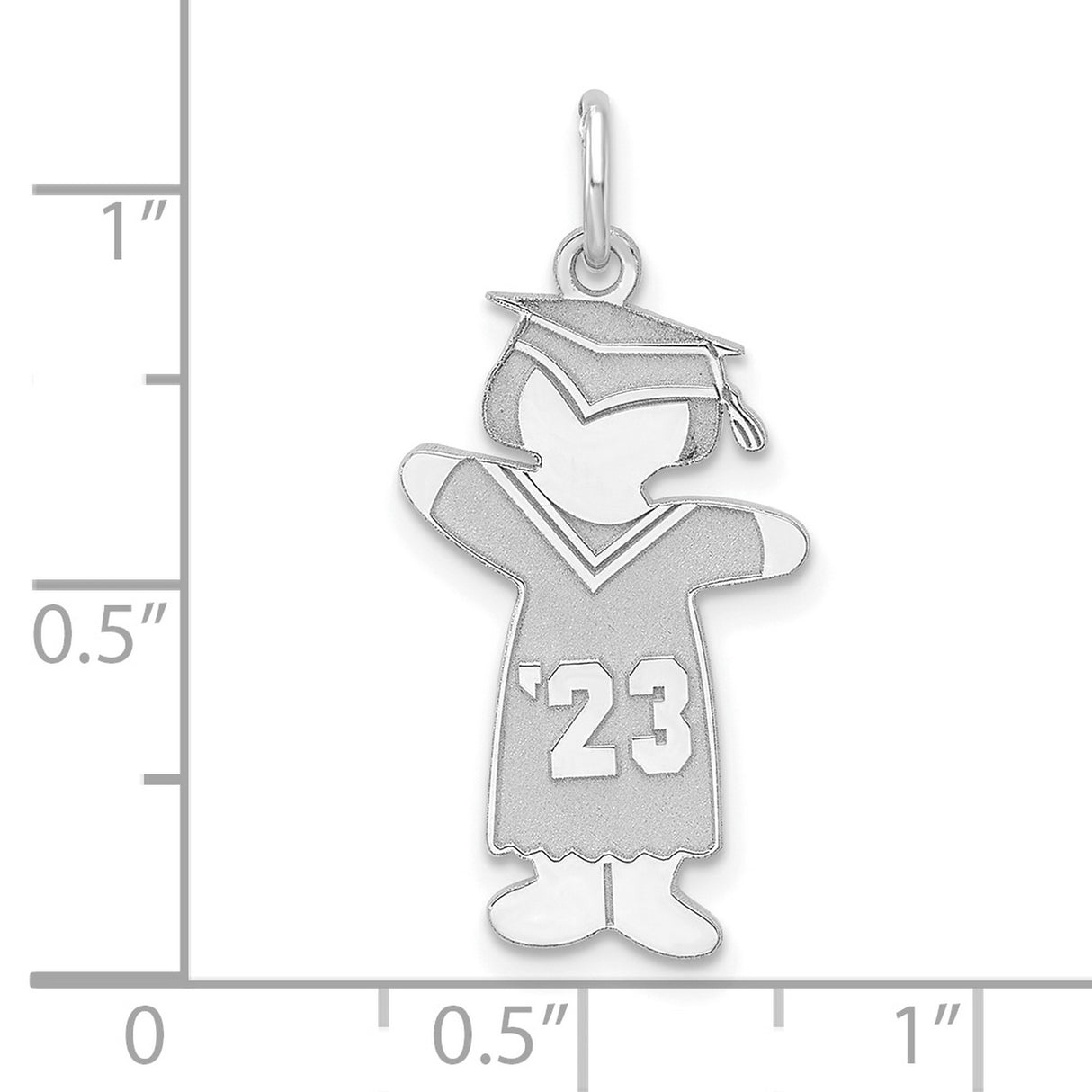 Class of 2023 Girl Cuddle Charm Pendant in Real 925 Sterling Silver