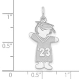 Class of 2023 Girl Cuddle Charm Pendant in Real 925 Sterling Silver