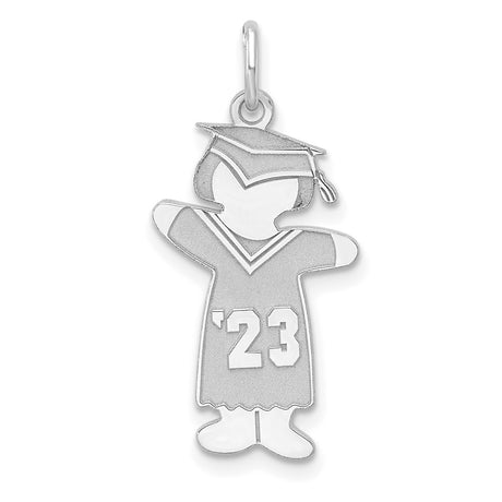 Class of 2023 Girl Cuddle Charm Pendant in Real 925 Sterling Silver