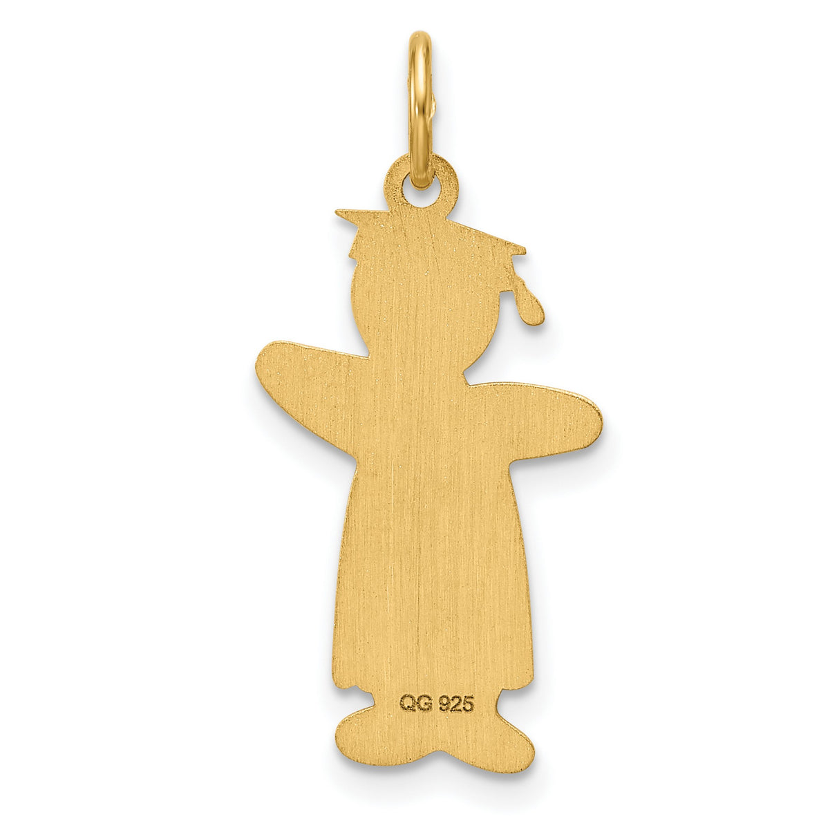 Gold Plated Class of 2023 Boy Cuddle Charm Pendant in Real 925 Sterling SIlver