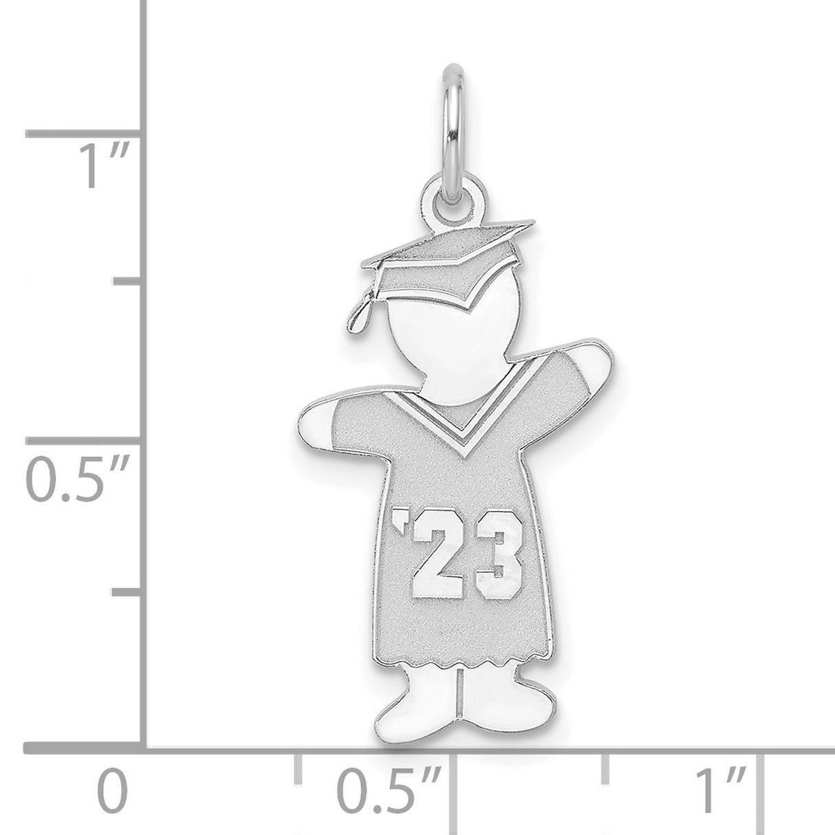 Class of 2023 Boy Cuddle Charm Pendant in Real 925 Sterling Silver