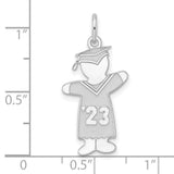 Class of 2023 Boy Cuddle Charm Pendant in Real 925 Sterling Silver