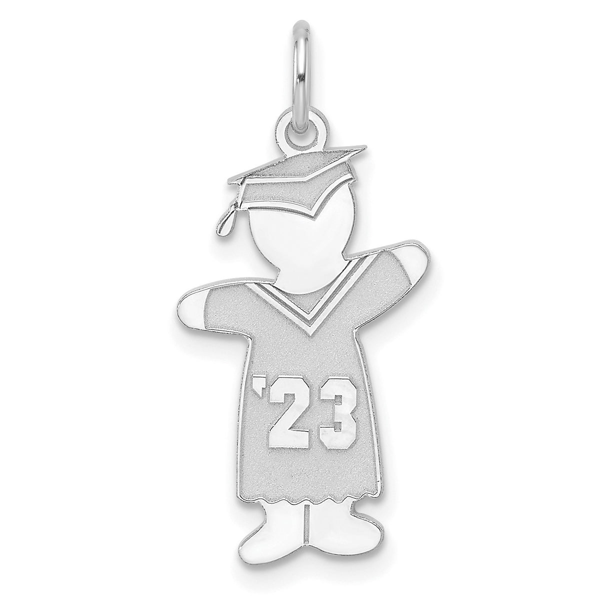 Class of 2023 Boy Cuddle Charm Pendant in Real 925 Sterling Silver