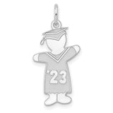 Class of 2023 Boy Cuddle Charm Pendant in Real 925 Sterling Silver