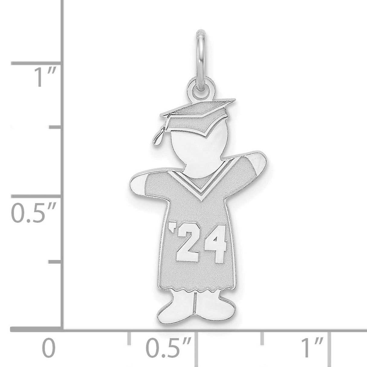 Class of 2024 Boy Cuddle Charm Pendant in Real 925 Sterling Silver