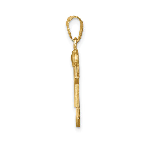 14k Two-Tone Gold Boy Pendant with Cap, Sentimental Family Charm for Women