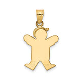 14k Yellow Gold Boy Charm Pendant with Hat, Motherhood and Family Symbol for Women